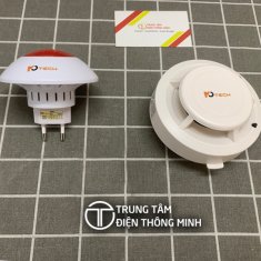 Combo Còi tích điện + Báo Khói không dây Motech