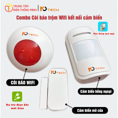Combo Còi báo trộm Wifi kết nối cảm biến 