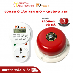 Combo ổ cắm hẹn giờ Chuông điện 3inch Tiến Thành